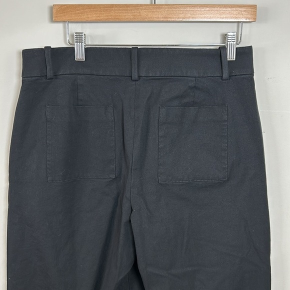 J Crew Sydney wide leg pant in bi stretch cotton blend trouser black Sz 10 - Picture 6 of 16